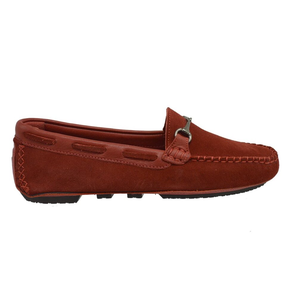 Toscana 4457 Ladies Suede Loafer Red